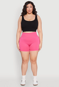 Plus Size Seamless Biker Shorts
